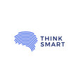 brain tech smart digital idea logo template icon vector image