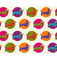 seamless pattern with dachshund vector image