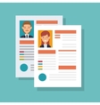 cv document paper isolated icon vector image
