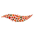 decorative leaves pattern autumn leaf fall vector image vector image