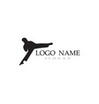 karate and taekwondo logo fight vector image