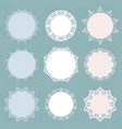 round lacy doilies set decorative frames vector image