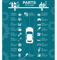 car service repair infographics vector image