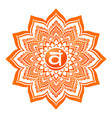 chakra sacral symbol vector image vector image