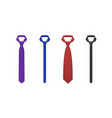 collection realistic tied men s ties vector image vector image
