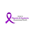 migraine and headache awareness month vector image vector image