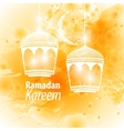 watercolor yellow blob ramadan kareem vector image vector image