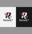 abstract initial letter r logo combined vector image vector image