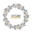 easter frame with branches and leaves vector image