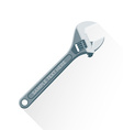 flat adjustable wrench icon vector image vector image