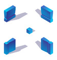 isometric exclamation mark in various vector image