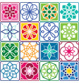 portuguese tiles pattern - azulejo seamless vector image