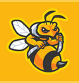 bee cartoon mascot design vector image vector image