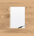 paper sheet with fountain pen vector image vector image