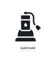 black sump pump isolated icon simple element from vector image