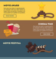 retro cinema and movie premiere festival web vector image