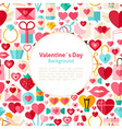 flat valentines day background vector image