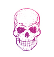 skull with gradient on white t-shirt print vector image vector image