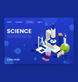 stem education isometric webpage vector image vector image