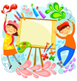artistic children vector image
