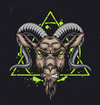 capricorn zodiac sign vintage concept vector image