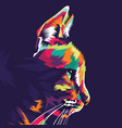 colorful cat vector image