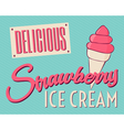 retro style ice cream card vector image
