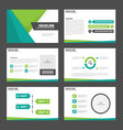 green polygon presentation templates infographic vector image