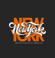ney york city t-shirt design typography vector image