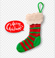 hand made plasticine figure of christmas sock vector image