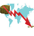 market crash vector image vector image