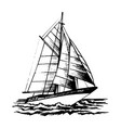 sailboat sketch vector image