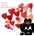 watercolor hearts vector image vector image