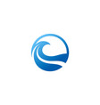 wave ocean abstract icon logo vector image vector image
