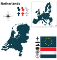 netherlands and european union map vector image