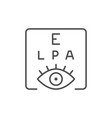 vision exam line outline icon vector image