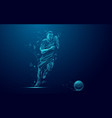 abstract soccer player with a ball in motion vector image