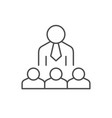 company leader line outline icon vector image
