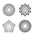 halftone circles of stars twisted spirals vector image vector image