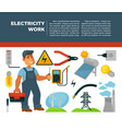 professional electrician services promotional vector image