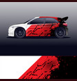 rally car decal graphic wrap vector image