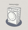 washing machine hand draw sketch vector image