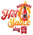 national hot sauce day banner design vector image vector image