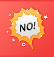 no paper art of speech bubble vector image vector image
