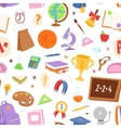 school icons seamless pattern background vector image