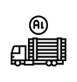 transportation and delivery aluminium production vector image vector image