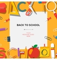 back to school season sale template with schools vector image