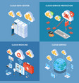 cloud technology isometric design concept vector image