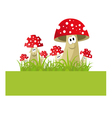 funny mushrooms vector image