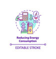 reducing energy consumption concept icon vector image